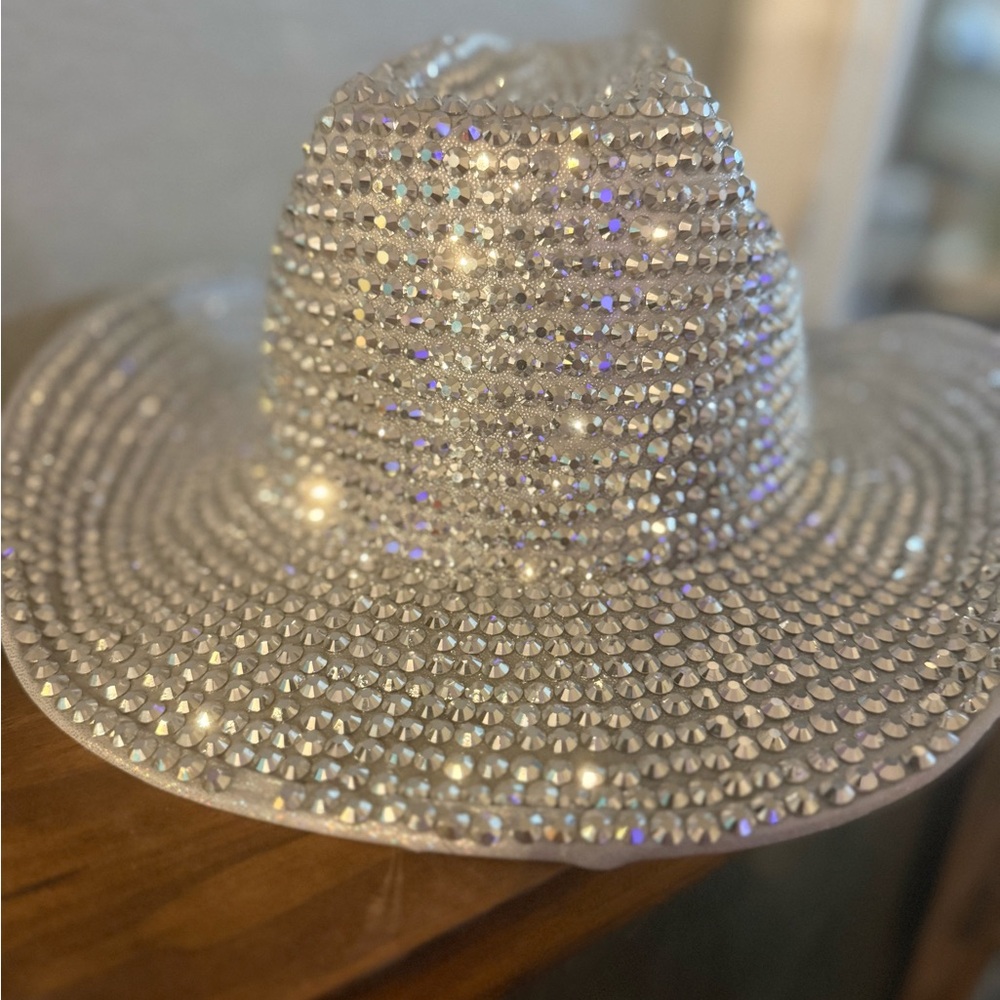 Sparkling Silver Rhinestone Hat - Picture 2 of 7